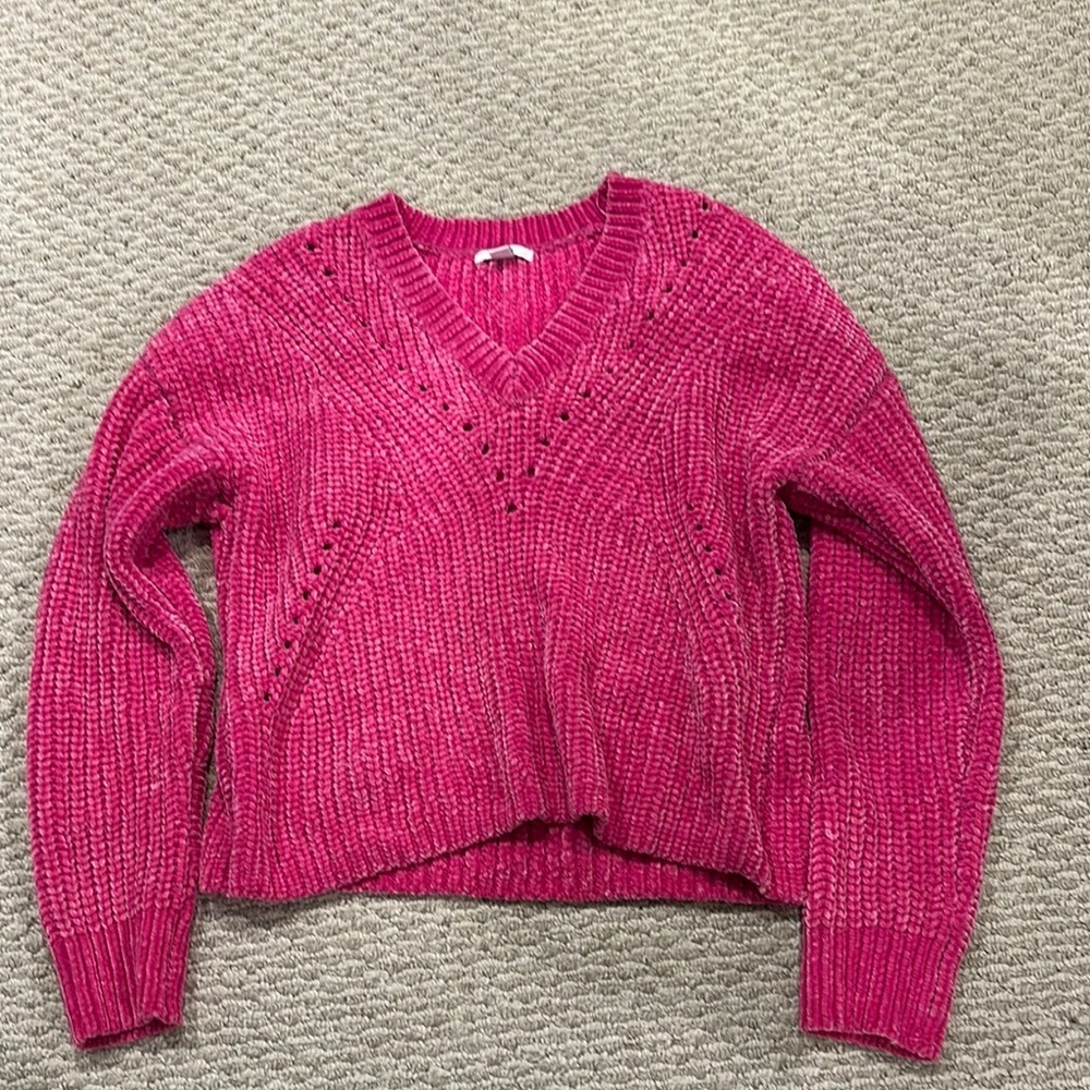 Bar lll Women's Pink V-Neck Sweater